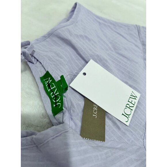 New J Crew Size M Tiered Twisted Cotton Dress lilac BR007 Summer Beach SU23 - Picture 6 of 15